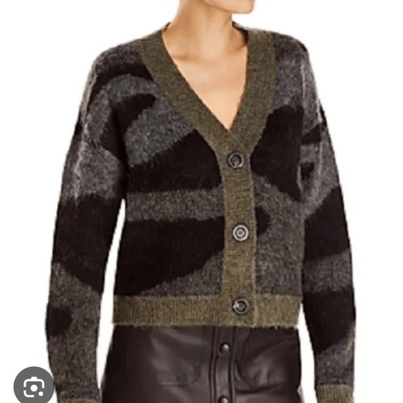 AQUA Printed Cardigan Sweater - Picture 1 of 5